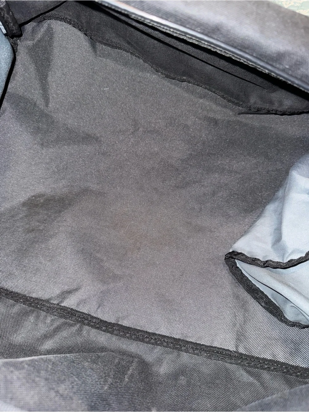 Nike Black Duffel with White Swoosh